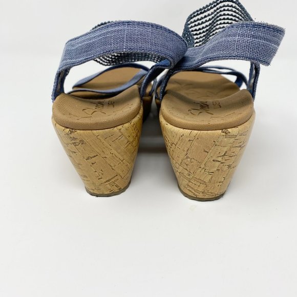 Skechers Luxe Foam Wedge Sandal Size 7 - Picture 7 of 9